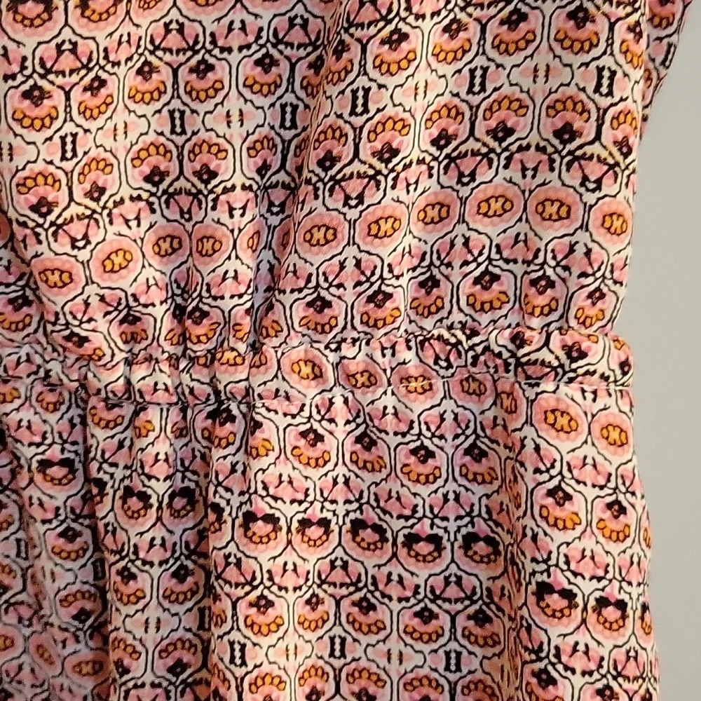 Gap medallion white pink  blue sleeveless dress small - Picture 5 of 10